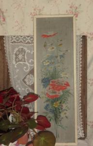 Coupon De Tissu Ancien Fleurs Des Champs - 77 X 90 Cm, Coton Fin, Motif Fleuri Multicolore