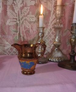 petit pichet, pot à lait, crèmier en Jersey, motif bleu