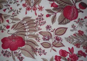 Très beau tissu ancien fleuri pour patchwork