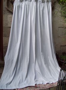 " GRAND RIDEAU ANCIEN .. 19 EME . + DENTELLE......................./E/