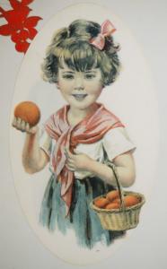 Grande image ancienne " enfant " à encadrer