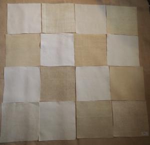 Lot de 16 coupons de lins anciens pour créations