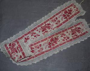 " 1 embrasse ancienne , 19ème, beau tissu ancien