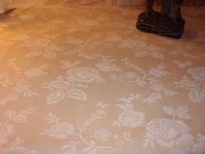 TOILE A MATELAS ANCIENNE MOTIFS DE ROSES