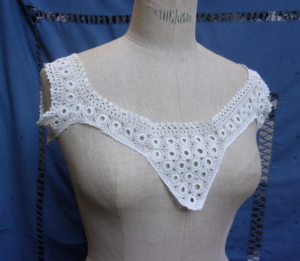  Haut de chemise ancien en dentelle d'Irlande, dentelle main