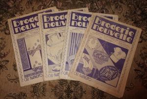 LOT DE 4 REVUES ANCIENNES . BRODERIE NOUVELLE