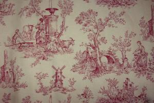 TISSU ANCIEN OU VINTAGE IMPRESSIONS TOILE DE JOUY