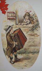 Grande image ancienne " enfant " à encadrer