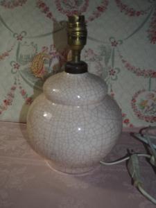 Pied de lampe ancien , art-déco en " craquelé "