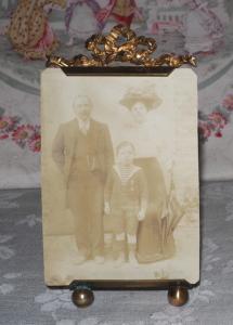 Petit cadre ancien, style Louis XVI, noeud de rubans