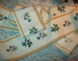  bandeau tissu vintage fleuri 2,5 M...COUPON ANCIEN