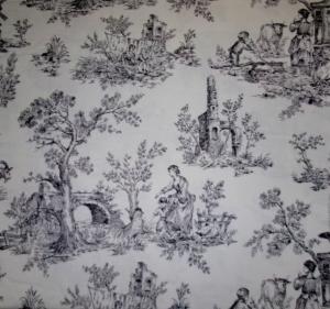  TISSU ANCIEN OU VINTAGE IMPRESSIONS TOILE DE JOUY