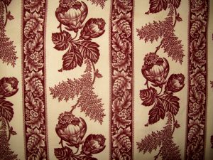  TISSU ANCIEN JOLIES FLEURS D INDIENNE .. 19EME