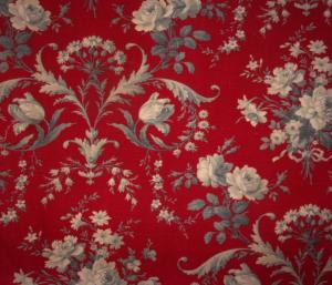 tissu ancien jolies fleurs et roses pour réutilisation