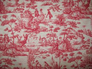 TISSU ANCIEN OU VINTAGE IMPRESSIONS TOILE DE JOUY