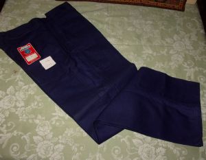 Réservé AC  PANTALON VINTAGE DE TRAVAIL CAMPAGNE. METIER. BLEU DE TRAVAIL avec étiquettes d'origine