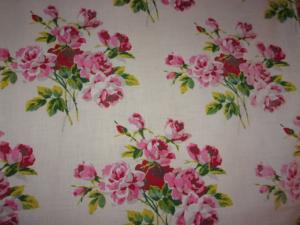 tissu ancien, jolies roses  