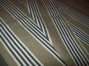  BELLE TOILE A MATELAS ANCIENNE POUR CREATIONS, coloris bleu