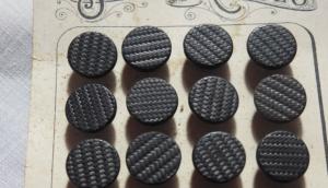 8 boutons noirs anciens en corozine, ,  1900