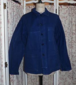 Veste de travail vintage , bleu de travail