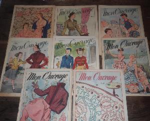 8 revues anciennes MON OUVRAGE, années 52, 54,55