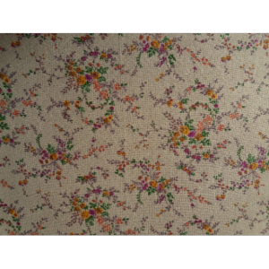 Joli Tissu ancien petites fleurs, tissage un peu rustique
