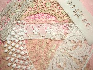  lot de dentelles anciennes et broderies pour créations textiles