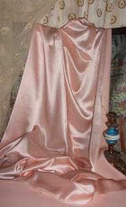 FIN TISSU ANCIEN ROSE SOYEUX