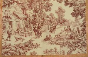 Tissu ancien , impressions toile de Jouy