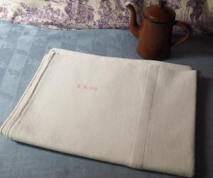 Nappe ancienne en lin rustique