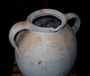 Grande jarre ancienne , amphore en grès de la Puisaye, 19 ème