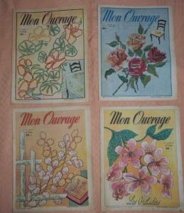 Lot de 4 revues anciennes MON OUVRAGE . 1954 / 55