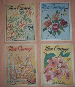 Lot de 4 revues anciennes MON OUVRAGE . 1954 / 55