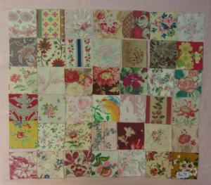  Lot de 42 petits coupons de tissus anciens pour patchwork...ref 309