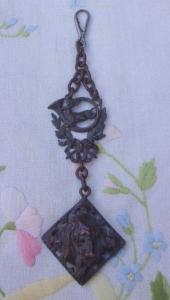 Rare pendentif ancien pour chasseur, chasse à courre,  châtelaine