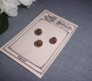  3 PETITS BOUTONS ANCIENS, fleur de lys