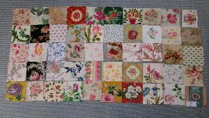  1  Lot de 50 coupons de tissus anciens pour patchwork, ref  P