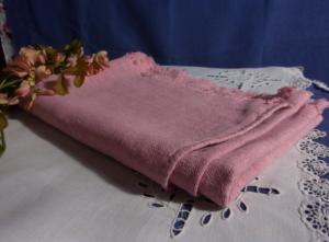 Grosse toile ancienne de chanvre , coloris rose