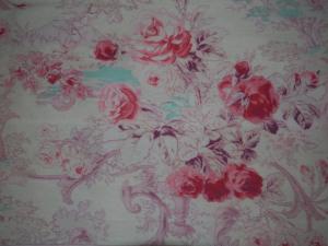 Tissu ancien belles roses , 1900, pour patchwork ou créations