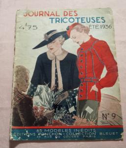 revue ancienne de tricot " Le Journal des Tricoteuses " été 36