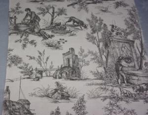 Tissu ancien impressions toile de Jouy pour patchwork