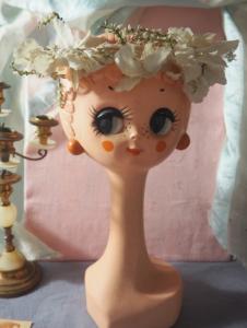  Couronne ancienne de mariée pour déco shabby ou collection