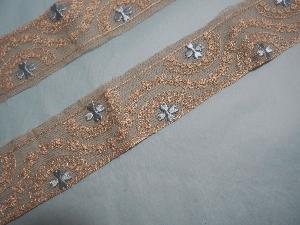 dentelle ancienne, galon ancien, , tulle rebrodé