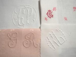 Lot de monogrammes anciens pour créations