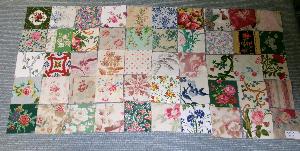 1  Lot de 50 coupons de tissus anciens pour patchwork, ref xxxxx