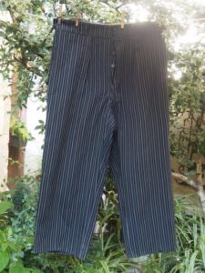 Pantalon ancien noir rayé , pour homme