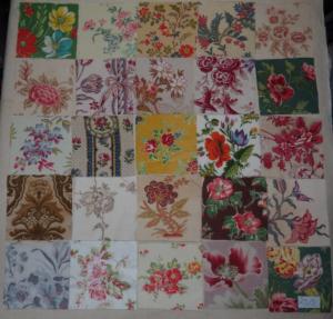 LOT DE 25 COUPONS DE TISSUS ANCIENS POUR PATCHWORK