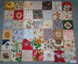  Lot de 42 petits coupons de tissus anciens pour patchwork..////