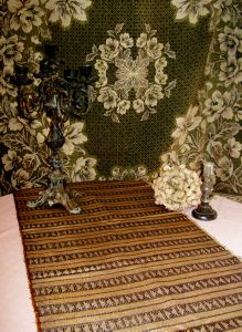 " Tissu ancien ,  BEAU PANNEAU DE TISSAGE ANCIEN