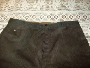  PANTALON vintage CHASSE CAMPAGNE tissu cotelé TRAVAIL**